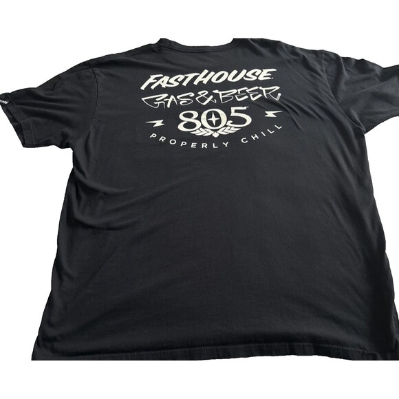 TEE Shirt Fast House 805 Size 2XL Black 100 % Cotton - Picture 2 of 8